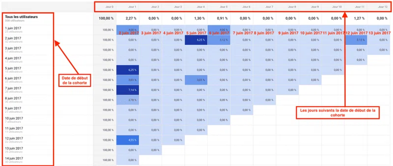 segments analyse des cohortes