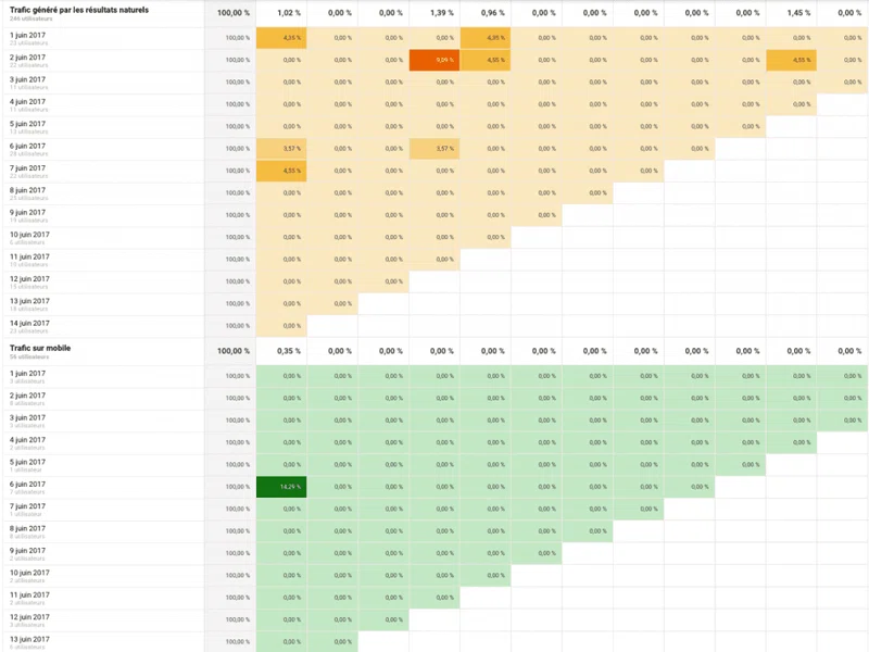 2 segments analyse cohortes