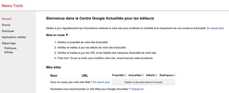 Inscription référencer son site sur google actualités