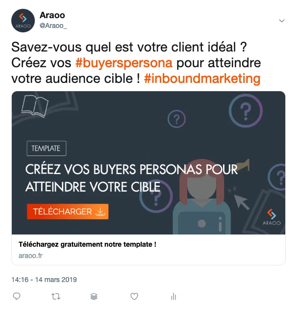 format de publicité en ligne - carte twitter