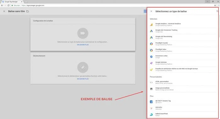 balise Google Tag Manager