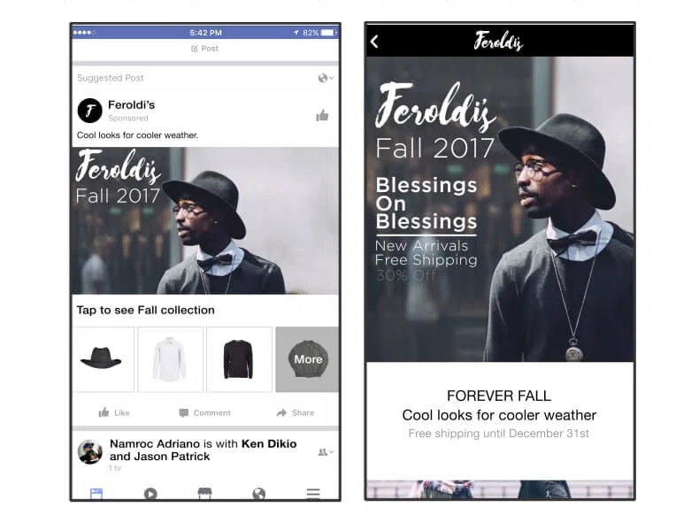 formats de publicité en ligne - collection facebook ads