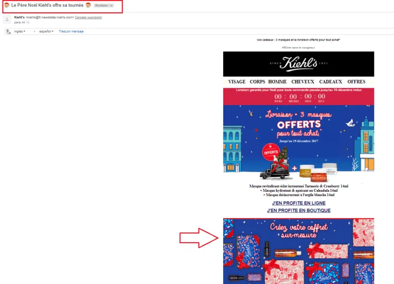 fidélisation des clients par emailing exemple noel - Araoo