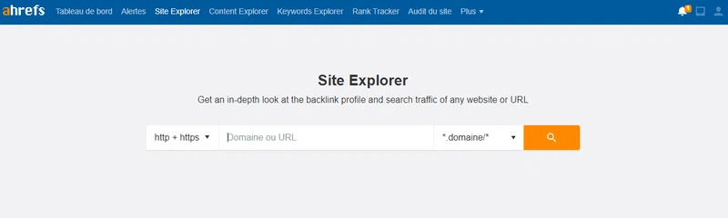 obtenir des backlinks - site explorer ahrefs